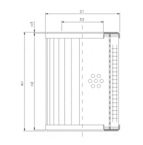 RVR11400A05B filter element for return filter