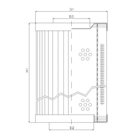 RVR1140A05B filter element for return filter