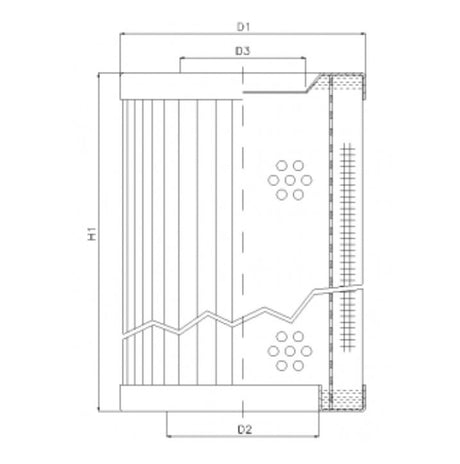 RVR118E05B filter element for return filter