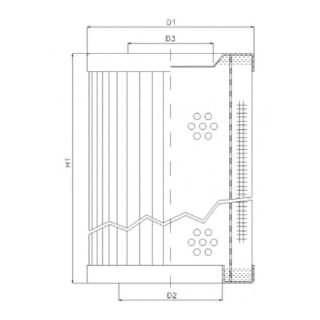 RVR1225360B25B filter element for return filter