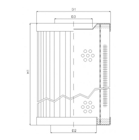 RVR1225360E03B filter element for return filter