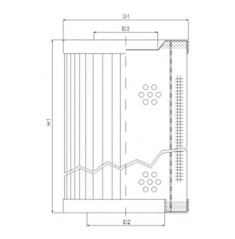 RVR1225450A10B filter element for return filter