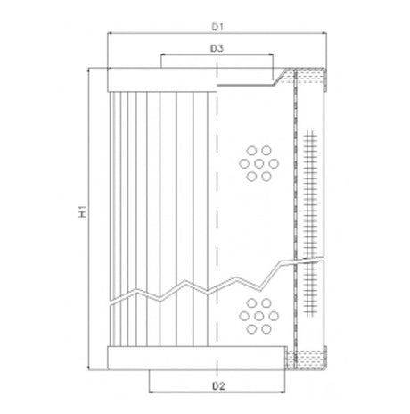 RVR1225A05B filter element for return filter