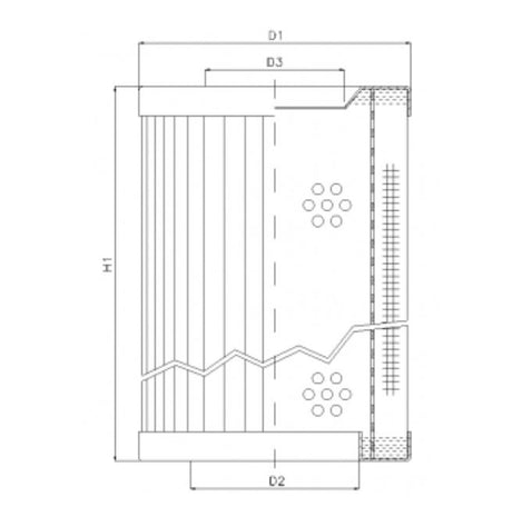 RVR1225K05B filter element for return filter