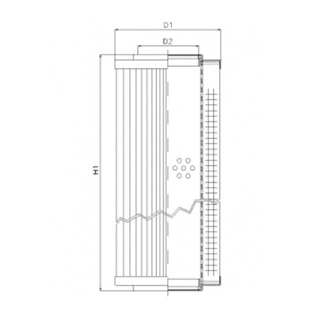 RVR12500E05B hydraulic filter element