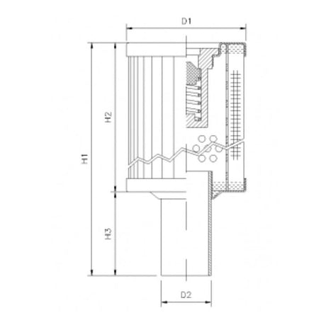 RVR125B10B filter element for return filter