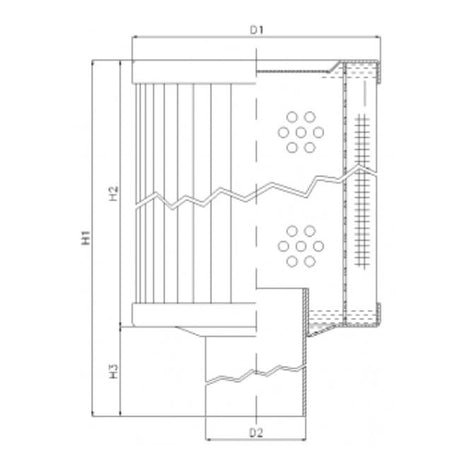 RVR125E10B filter element for return filter