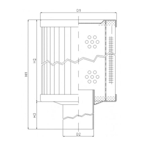 RVR125E20B filter element for return filter