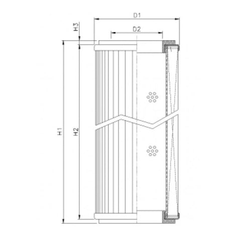 RVR1360E05B filter element for return filter