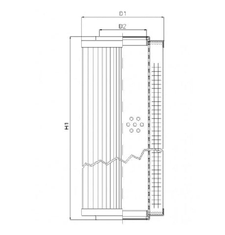 RVR1561B80V Filter element for return filter