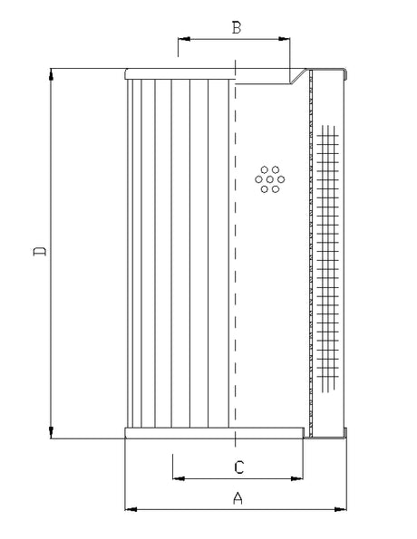 RVR156B100B Filter element for return filter