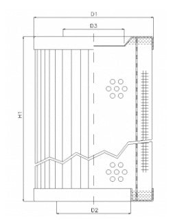 RVR156E20B hydraulic filter element