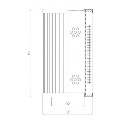 RVR165K10B filter element for return filter