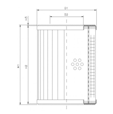 RVR1900A10B filter element for return filter