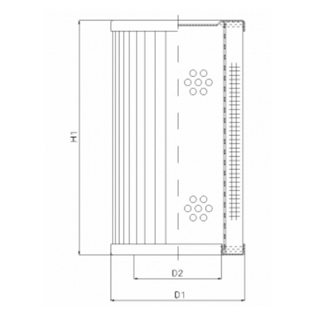 RVR190E20B/2 Filter element for return filter