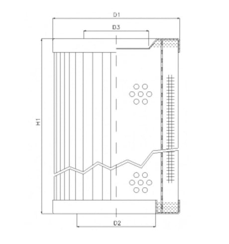 RVR190E20B Filter element for return filter