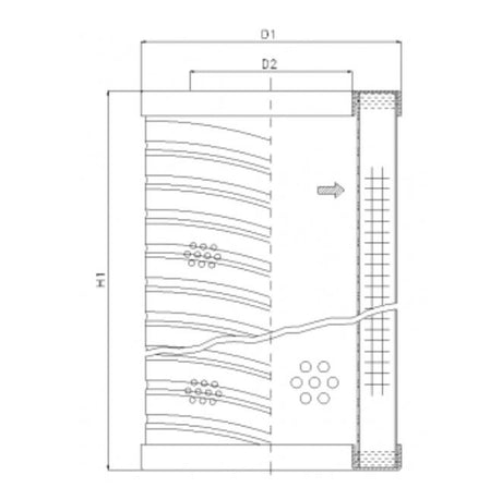 RVR20A10B filter element for return filter