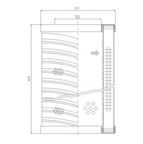 RVR20E10B filter element for return filter