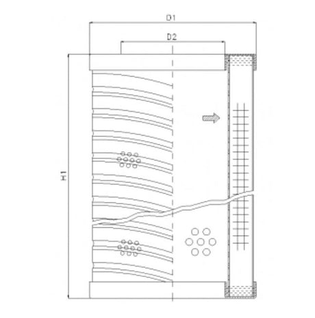 RVR20L05B filter element for return filter