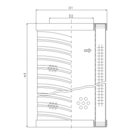 RVR20L10B filter element for return filter