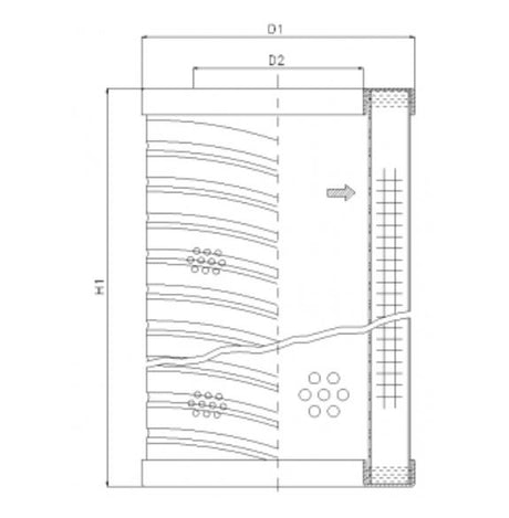 RVR20L20B filter element for return filter