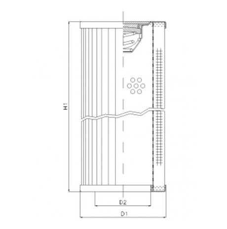 RVR250A05B filter element for return filter