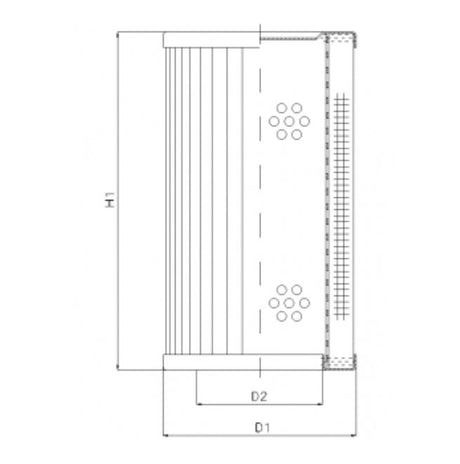 RVR250E20B filter element for return filter