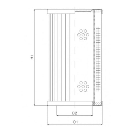 RVR250K05B filter element for return filter
