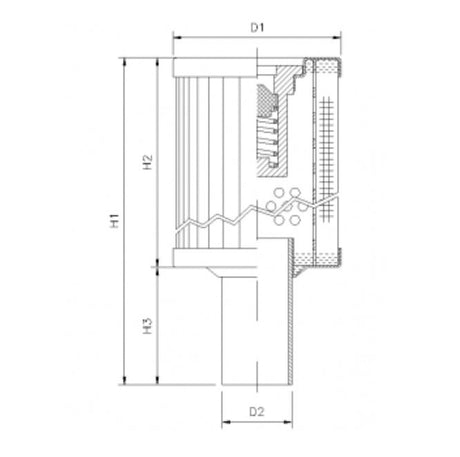 RVR30A10B filter element for return filter
