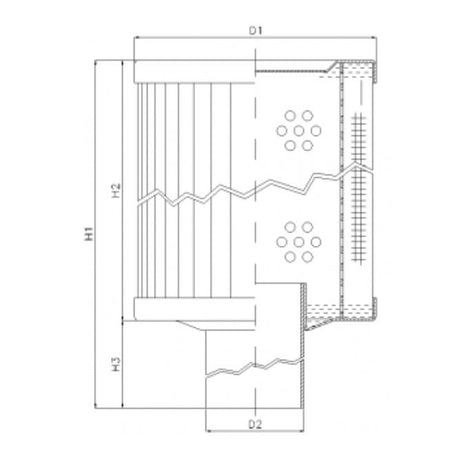 RVR30E10B filter element for return filter