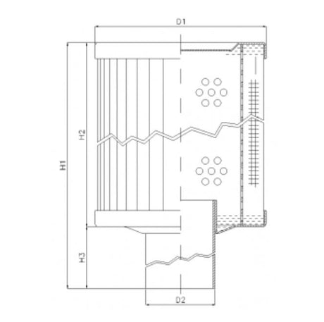 RVR30K05B filter element for return filter
