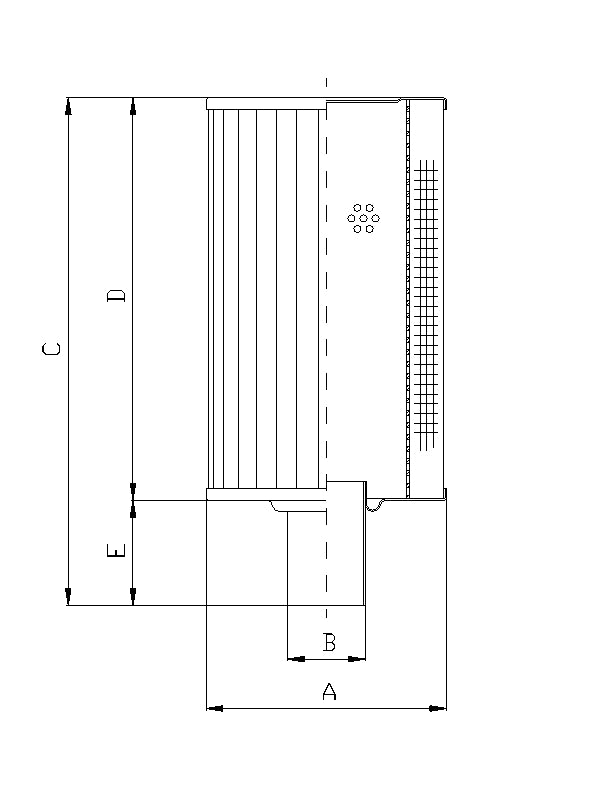 RVR30K10B hydraulic filter element