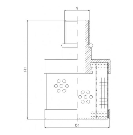 RVR406B100V Filter element for return filter
