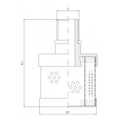 RVR406B40B filter element for return filter