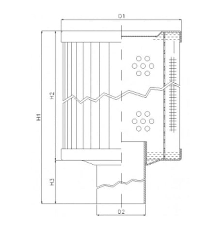 RVR65E10B filter element for return filter
