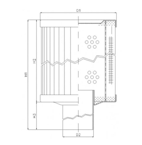 RVR65K05B filter element for return filter
