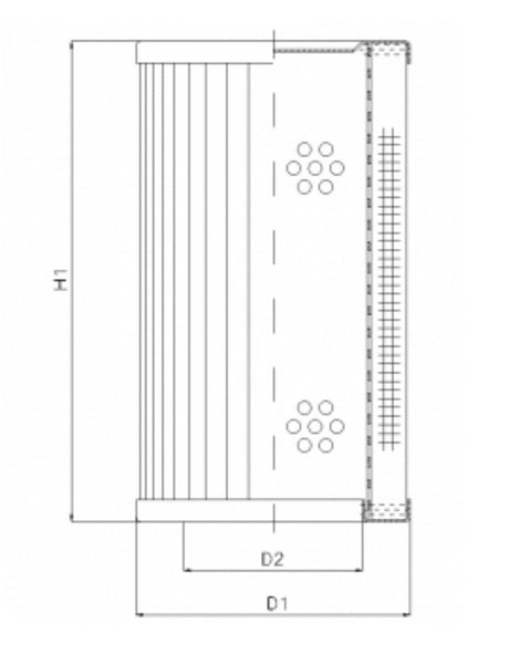 RVR660K20B/3 hydraulic filter element