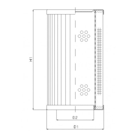 RVR750K10B filter element for return filter