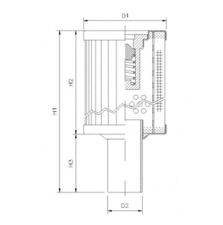 RVR85B40B filter element for return filter