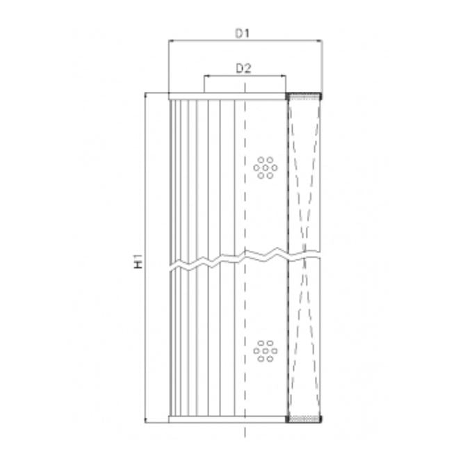 S162T25 Filter element for suction filter