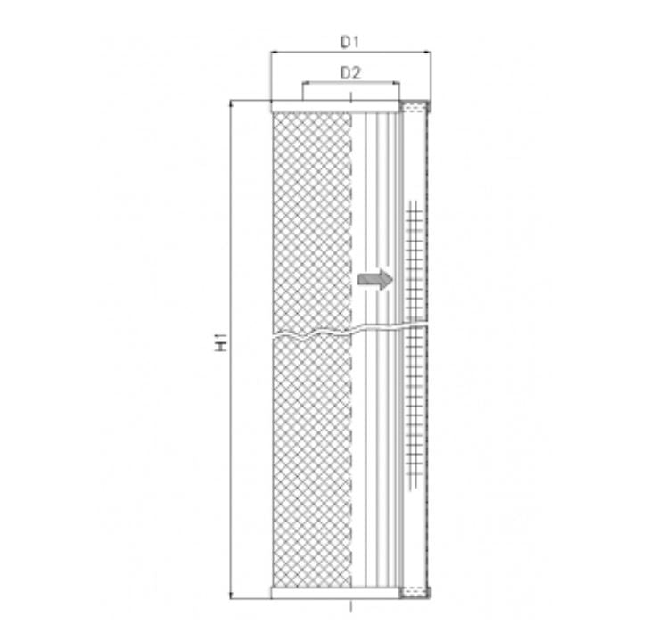 S211T25 Filter element for suction filter