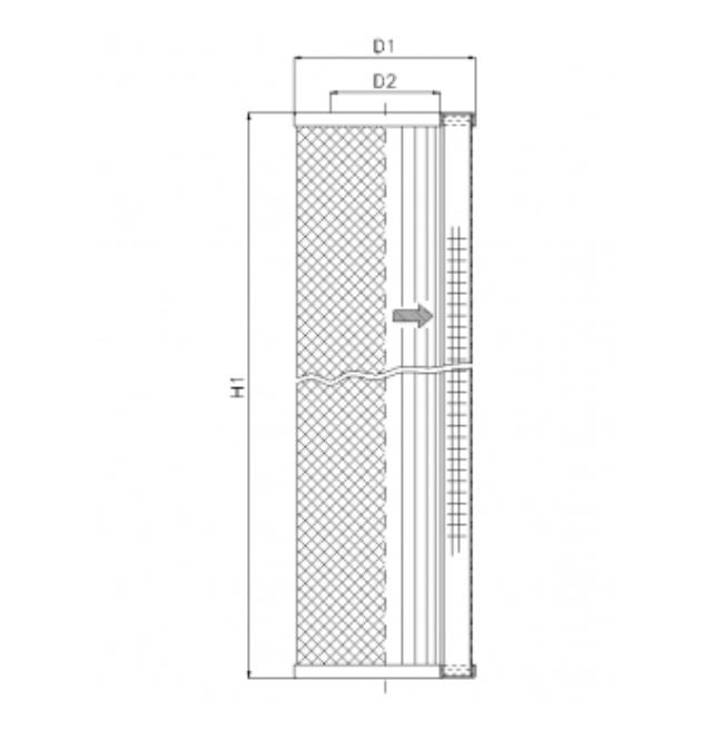 S212T25 Filter element for suction filter