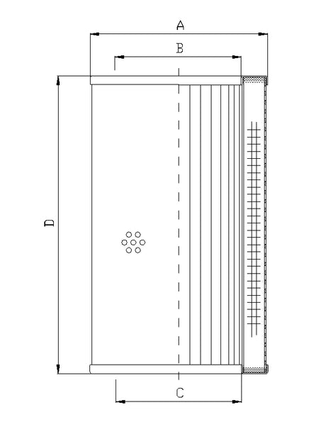 S214T125 Filter element for suction filter