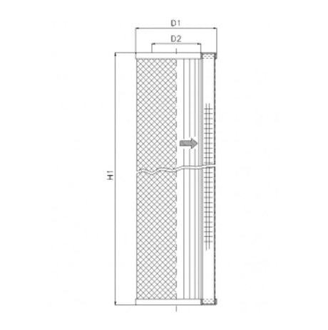 S220T125 Filter element for suction filter
