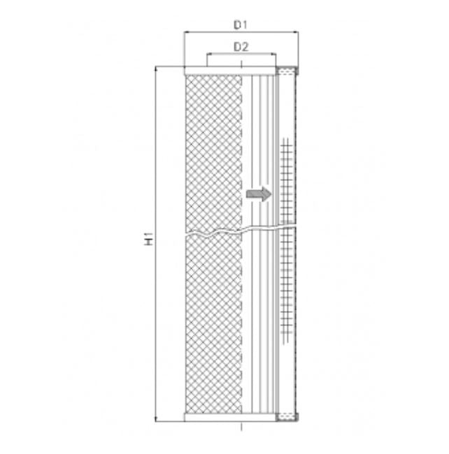 S221T25 Filter element for suction filter