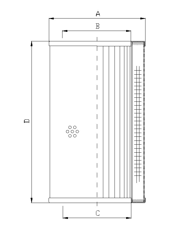 S222T250 Filter element for suction filter