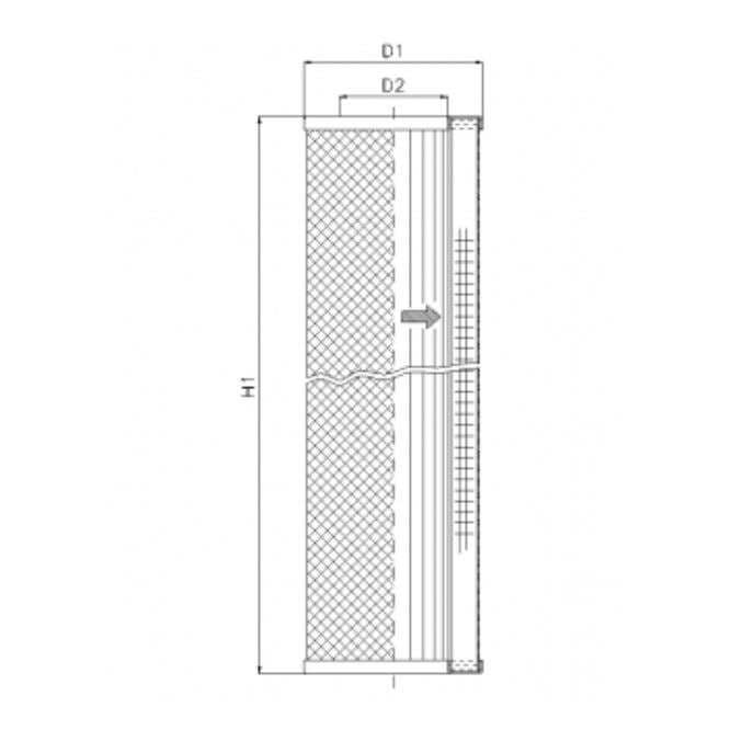 S237T125 Filter element for suction filter