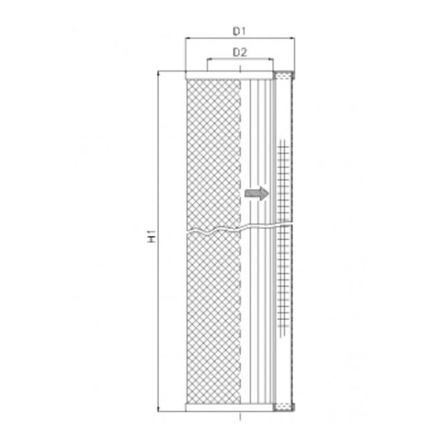 S237T125 Filter element for suction filter