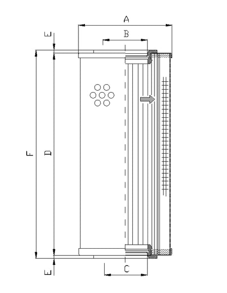 S4110G25 Filter element for suction filter
