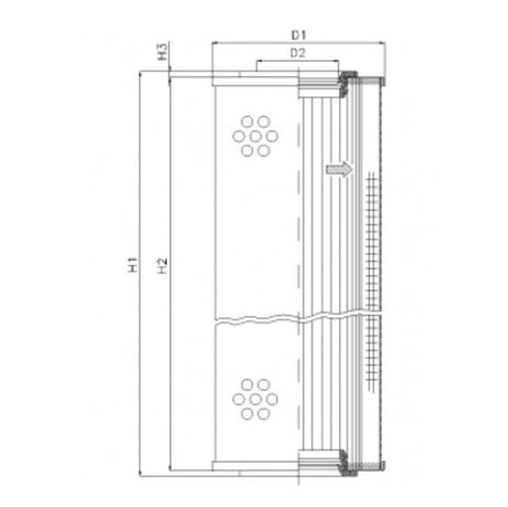 S4110T40V Filter element for suction filter